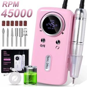 Vente directe d'usine, lime à ongles électrique rechargeable professionnelle portable, 45000 tr/min, polissage optimal, dissolvant de vernis à ongles - Product Image 1
