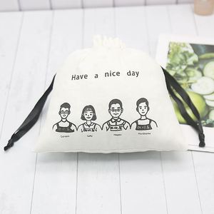Customized logo Packing Fabric <b>Pouch</b> Souvenir <b>Drawstring</b> Bag Cotton Muslin Organic Bags - Product Image 1