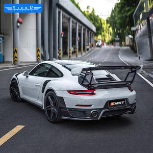 YICKU fibra de carbono para <span class=keywords><strong>Porsche</strong></span> <span class=keywords><strong>911</strong></span> 991,1 991,2 2013-2018 actualización GT2 <span class=keywords><strong>RS</strong></span> CMST estilo cuerpo Kit parachoques delantero parachoques trasero Spoiler - Product Image 5