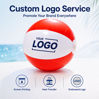 Ballon de plage gonflable promotionnel d'été en PVC coloré avec logo personnalisé, vente en gros, jouet de sport aquatique d'extérieur