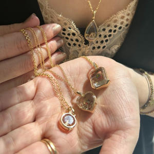 Européenne Américaine Rétro Personnalité En Acier Inoxydable Plaqué Or Boîte Pendentif Conception Creuse Ouverture Transparente Fermeture DIY Charme - Product Image 2