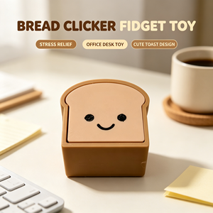 Juguete Antiestrés de Moda: Modelo de Pan Tostado de Dibujos Animados con Teclado y Vibración Eléctrica - Juguete Feliz Pan Tostado - Product Image 2