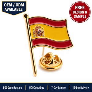 Pin de Solapa Personalizado con Logotipo, Aleación de Zinc, Esmalte Duro, Diseño de Mariposa, Certificado CE, Tamaño Personalizado, Homenaje a Veteranos, Bandera Nacional - Product Image 1