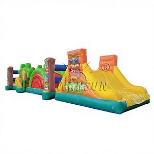 Parcours d'obstacles gonflable sur le thème de l'Hawaï WINSUN - Matériel PVC ignifuge et imperméable, pour les enfants de 5 ans et plus - Product Image 1