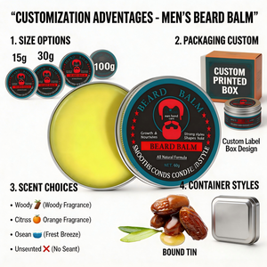 Baume et Lotion Coiffants pour <span class=keywords><strong>Barbe</strong></span> Hydratation Naturelle Fixation Forte Forme et Éclat Sûrs Contrôle Précis Sans Résidus Collants, Gras ou Lourds - Product Image 6