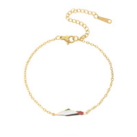 YIREPIN Gros Palestine Drapeau Charme En Acier Inoxydable Chaîne Bracelets Émail Palestine Carte Charme Cubain Chaîne Bracelet