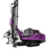 Machine de forage à marteau fond de trou (DTH) avec changeur de tige automatique et système de collecte des poussières pour l'exploitation minière
