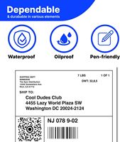 Label Pengiriman Perekat Sendiri Tahan Minyak Berkualitas Tinggi 4"x8" 50GSM Langsung dari Pabrik untuk Paket Logistik Ekspres