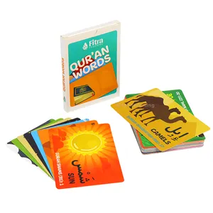 定制印刷环保材料儿童认知卡游戏教育闪卡单词儿童存储卡