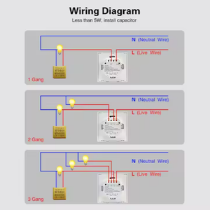 Sixwgh Hiện Đại 1/2/3 Gang AC 110-240V 600W Tổng Chống Cháy Tempered Glass Cảm Ứng Nhạy Cảm Chuyển Đổi Ánh Sáng Điều Khiển Từ Xa Công Tắc - Product Image 3