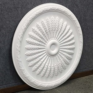 Rose <span class=keywords><strong>de</strong></span> plafond moderne en polyuréthane, légère et facile à installer, plâtre PU pour chambre à coucher et villa - Product Image 5