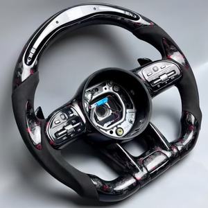 Volant en fibre de carbone forgé sur mesure pour <span class=keywords><strong>Mercedes</strong></span> Benz AMG GT GT C190 W205 C205 W177 W290 W217 S63 G63 GT63 GTS GTR - Product Image 1