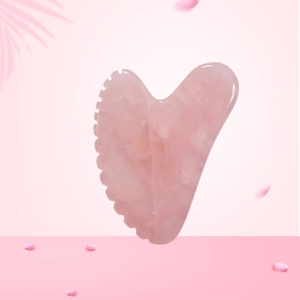 Vente en gros de pierre de quartz rose de jade en cristal <span class=keywords><strong>Guacha</strong></span> Board Home Use SPA Facial Gua Sha Massager Lifting du visage Outil de massage du visage - Product Image 1