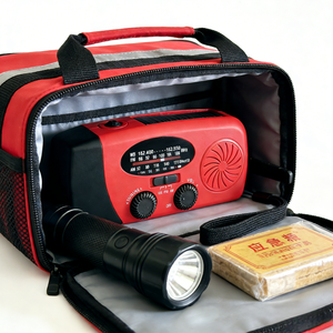 <span class=keywords><strong>Radio</strong></span> meteorológica portátil de emergencia solar con manivela AM/FM/NOAA, función de <span class=keywords><strong>internet</strong></span>, material plástico, color rojo - Product Image 6