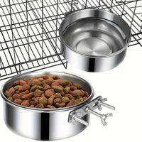 Vente en gros de bols pour chiens Birdstory écologiques en acier inoxydable 201, accessoires pour animaux de compagnie à suspendre à la cage, utilisation en intérieur
