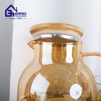 Carafe en verre borosilicate haute résistance à la chaleur et au froid, idéale pour l'eau bouillante et les boissons froides