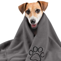 Serviette de bain et de séchage en microfibre personnalisée pour chiens et chats, fabriquée par un fournisseur direct