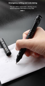 Herramienta Multiusos 9 en 1 EDC con Mecanismo <span class=keywords><strong>de</strong></span> Cerrojo Deslizante, Silbato, Encendedor, Rompecristales, Herramienta <span class=keywords><strong>de</strong></span> Autodefensa, Bolígrafo Táctico con Caja - Product Image 6