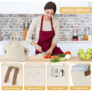 Kids-Bag-With-Lunch-Box-And-Water-Bottle Lunch Bag Mini Tote Teenage School Lunch Babgs Sac isotherme avec porte-gobelet - Product Image 5