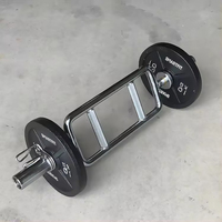 Barre trapèze 34 pouces personnalisée pour salle de sport, idéale pour plaques de poids de 2 pouces de diamètre, en chrome massif, vente en gros