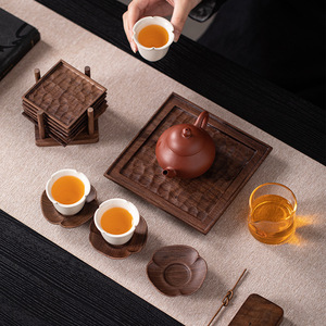 North American Walnut Wood <b>Tea</b> Tray Solid Wood Rectangular Durable For Kung Fu <b>Tea</b> <b>Set</b> Household Dry Brewing Afternoon <b>Tea</b> - Product Image 4