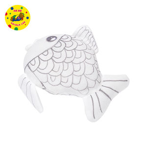 Peluches de dibujos animados de peces/animales, juguetes de peluche personalizados DIY para colorear con bolígrafos - Product Image 5