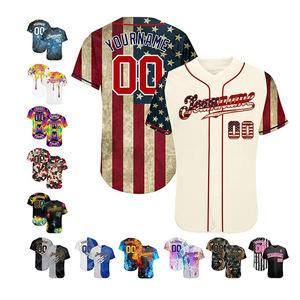 Maillots de baseball en gros pour femmes et hommes, en polyester, à séchage rapide et respirants, maillots de baseball par sublimation - Product Image 1