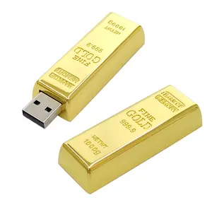 YONANSON แฟลชไดรฟ์ USB ทรงแท่งทองโลหะ,แฟลชไดรฟ์ USB ของขวัญทางธุรกิจแบบกำหนดเองได้