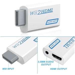 Adaptateur HDTV <span class=keywords><strong>Wii</strong></span> 1080P pour convertisseur Nintendo <span class=keywords><strong>Wii</strong></span> <span class=keywords><strong>U</strong></span>, prend en charge tous les modes d'affichage, prise audio 3,5 mm, matériau ABS - Product Image 6
