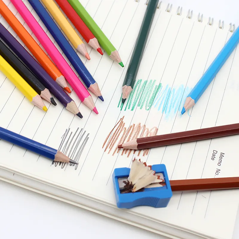 Set di matite colorate professionali set di matite per disegno di alta qualità 12 colori includono 1 HB matita