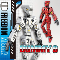 Figurine articulée à assembler soi-même HBAOCH Mecha, modèle de robot mobile multi-articulations de 13 cm avec support d'affichage, cadeau pour enfants