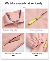 Chaqueta Softshell Ligera Unisex con Cuello Alto, Impermeable, Cortavientos, Transpirable, con Forro de Malla Elástica, para Senderismo al Aire Libre