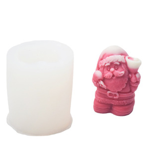 Molde de Silicona para Velas con Aroma Navideño de Papá Noel, Reutilizable, No Tóxico, Ecológico, para Hacer Decoraciones con Resina Epoxi - Product Image 1