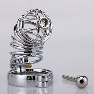 Cage de pénis en argent sterling, dispositif de chasteté métallique réglable, Cage avec pénis - Product Image 4