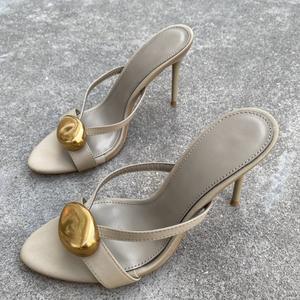 Plantilla de tacones altos Aumento de altura Moda de verano <span class=keywords><strong>Sap</strong></span> Botón circular Correa cruzada Sexy para uso al aire libre Primavera Invierno - Product Image 4