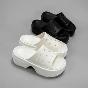 Tatil için kalın taban plaj sandaletleri ile kadın hafif EVA tıknaz platformu terlik yeni tasarım slayt ayakkabı