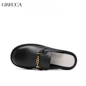 Высококачественные женские тапочки из натуральной кожи: легкие, модные, на плоской подошве, для улицы. Ограниченное предложение! - Product Image 2