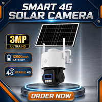 Caméra extérieure AG626 4G AOV 3MP 3MP Full-Color avec éclairage noir et batterie, 360° °   Caméra de sécurité avec détection humaine par IA