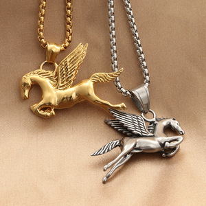 Collar con colgante de acero inoxidable Pegasus para hombre, joyería de regalo con dije de animal a la moda, 280251 - Product Image 1