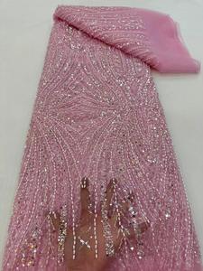 NI.AI pullu boncuklu dantel düğün şerit dantel kumaş lüks payetler işlemeli dantel kumaş dizisi ile - Product Image 3