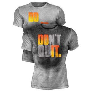Custom Heavyweight 100% Polyester Men's Gym Training T-Shirt Breathable Quick Dry Funny Not Permeable Sweat Activated Knitted - Product Image 2