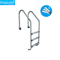 Échelle de piscine 3 marches en acier inoxydable, en promotion