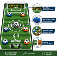 Jeu de table coulissant 2 en 1 double face football et basketball pour enfants et adultes