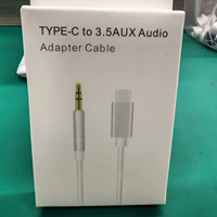 Câble adaptateur audio pour voiture, type C vers 3,5 mm, avec conducteur en cuivre, pour écouteurs, avec boîte d'emballage, directement de l'usine