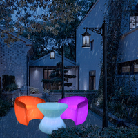 Lampes décoratives LED pour table basse, étanches, éclairées, à changement de couleur RVB, pour terrasse, salon, jardin, bar, fête