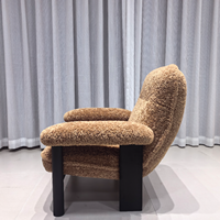 Fauteuil d'angle en bois massif de style français, OEM, canapé simple rembourré en éponge pour appartement, centre commercial, salon, hôtel