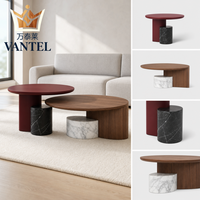 Table basse d'hôtel sur mesure, meubles en bois modernes avec rangement dissimulé pour chambre d'hôtes