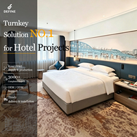 Ensemble de mobilier de chambre d'hôtel moderne, durable et écologique, de luxe, pour usage commercial, avec support OEM/ODM, mobilier d'hôtel personnalisé en kit complet
