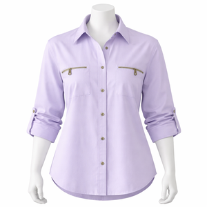 Camisa Holgada de Algodón Satinado a Rayas para Mujer, Manga Larga, Cierre de Botones, Blusa Casual a la Moda - Product Image 4