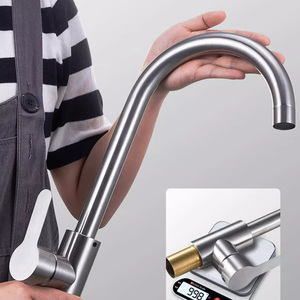 <span class=keywords><strong>Rubinetto</strong></span> da <span class=keywords><strong>cucina</strong></span> <span class=keywords><strong>moderno</strong></span> in acciaio inox, montato su piano, con acqua calda e fredda, monocomando. - Product Image 5